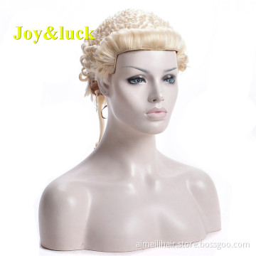 Handmade Synthetic Court Judge Lawyer Wig Blonde Color Regular Curl for Men or Women Traditional British Classic Barrister Wigs
